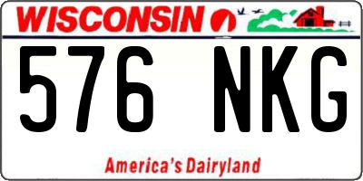 WI license plate 576NKG