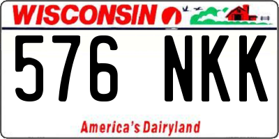 WI license plate 576NKK