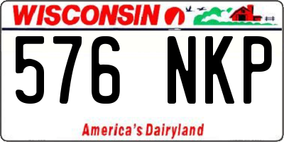 WI license plate 576NKP