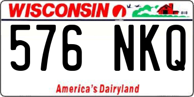 WI license plate 576NKQ
