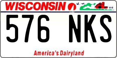 WI license plate 576NKS