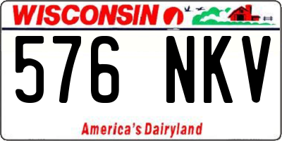 WI license plate 576NKV