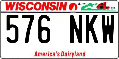 WI license plate 576NKW