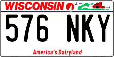 WI license plate 576NKY