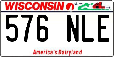 WI license plate 576NLE