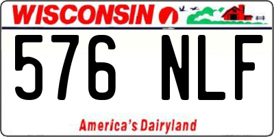 WI license plate 576NLF