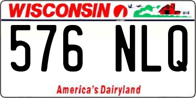 WI license plate 576NLQ