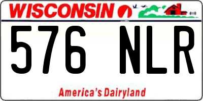 WI license plate 576NLR
