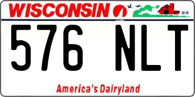 WI license plate 576NLT