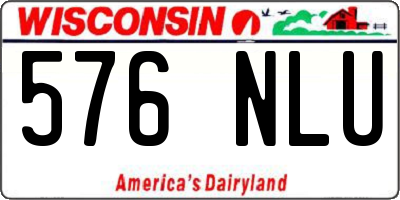 WI license plate 576NLU