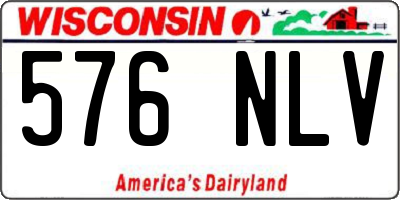 WI license plate 576NLV