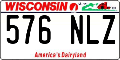 WI license plate 576NLZ