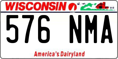 WI license plate 576NMA