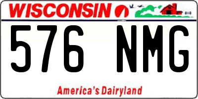 WI license plate 576NMG