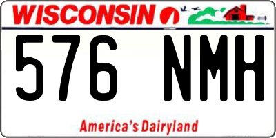 WI license plate 576NMH