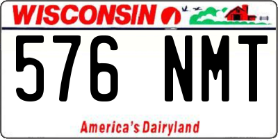 WI license plate 576NMT