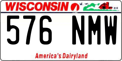 WI license plate 576NMW