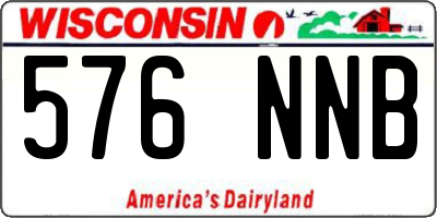 WI license plate 576NNB
