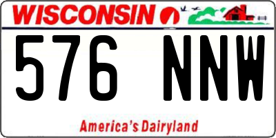 WI license plate 576NNW