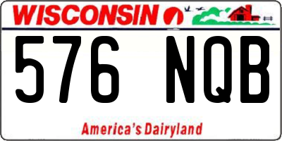 WI license plate 576NQB