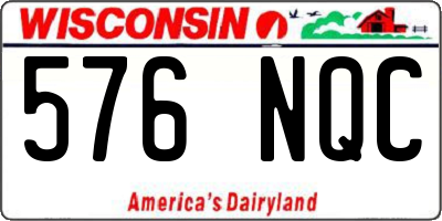WI license plate 576NQC