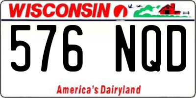 WI license plate 576NQD
