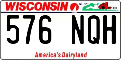 WI license plate 576NQH