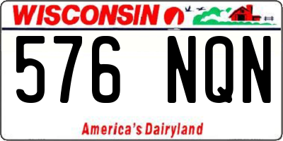 WI license plate 576NQN
