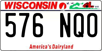 WI license plate 576NQO
