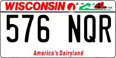 WI license plate 576NQR