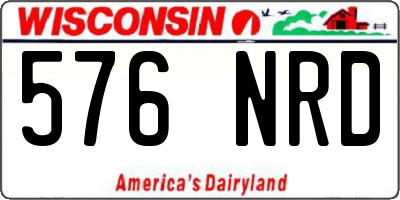 WI license plate 576NRD