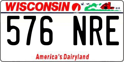 WI license plate 576NRE