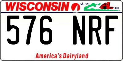 WI license plate 576NRF