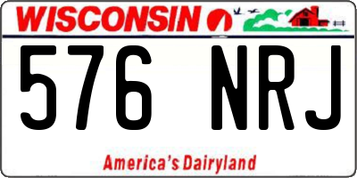 WI license plate 576NRJ