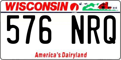 WI license plate 576NRQ