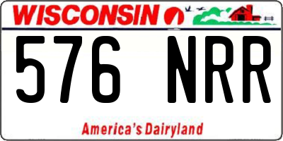 WI license plate 576NRR