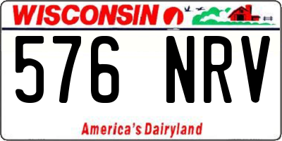 WI license plate 576NRV