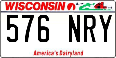 WI license plate 576NRY
