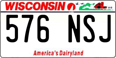 WI license plate 576NSJ
