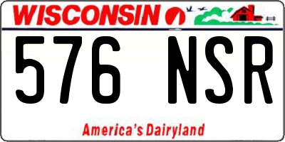 WI license plate 576NSR