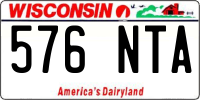 WI license plate 576NTA