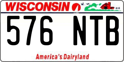 WI license plate 576NTB