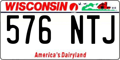 WI license plate 576NTJ