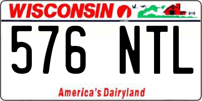 WI license plate 576NTL