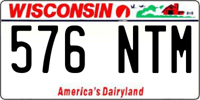 WI license plate 576NTM