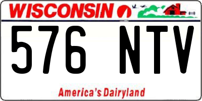 WI license plate 576NTV