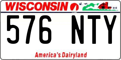 WI license plate 576NTY