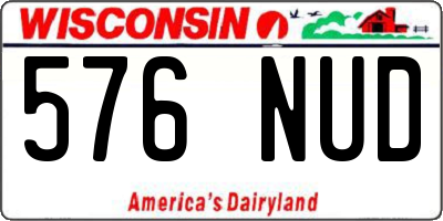 WI license plate 576NUD