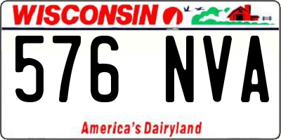 WI license plate 576NVA
