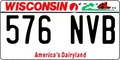 WI license plate 576NVB